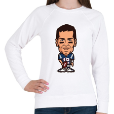 PRINTFASHION Brady - Női pulóver - Fehér női pulóver, kardigán