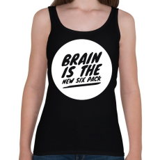 PRINTFASHION Brain is the new - Női atléta - Fekete