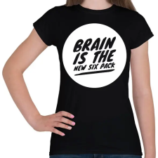 PRINTFASHION Brain is the new - Női póló - Fekete női póló