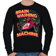 PRINTFASHION brain washing machine - Férfi pulóver - Fekete