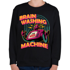 PRINTFASHION brain washing machine - Gyerek pulóver - Fekete gyerek pulóver, kardigán