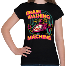 PRINTFASHION brain washing machine - Női póló - Fekete