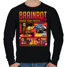 PRINTFASHION Brainrot Italy Choose your fighter - Férfi pulóver - Fekete