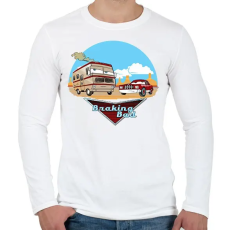 PRINTFASHION Braking bad kocsik - Férfi hosszú ujjú póló - Fehér