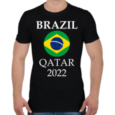PRINTFASHION Brazil 2022 Qatar - Férfi póló - Fekete