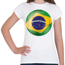 PRINTFASHION Brazil labda - Női póló - Fehér női póló