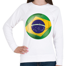 PRINTFASHION Brazil labda - Női pulóver - Fehér
