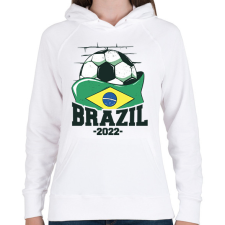 PRINTFASHION Brazilok 2022 - Női kapucnis pulóver - Fehér női pulóver, kardigán