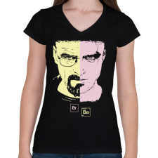 PRINTFASHION brBA - Női V-nyakú póló - Fekete női póló