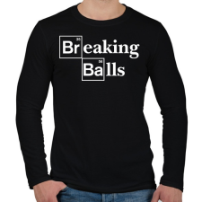 PRINTFASHION BrBalls - Férfi hosszú ujjú póló - Fekete férfi póló
