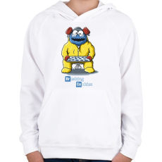 PRINTFASHION Breaking cookies - Gyerek kapucnis pulóver - Fehér