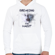 PRINTFASHION breakingthehabbit-01.png - Férfi kapucnis pulóver - Fehér férfi pulóver, kardigán