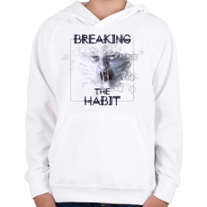 PRINTFASHION breakingthehabbit-01.png - Gyerek kapucnis pulóver - Fehér