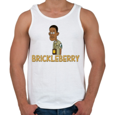 PRINTFASHION Brickleberry: Denzel - Férfi atléta - Fehér atléta, trikó
