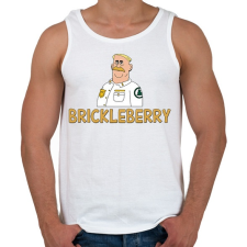 PRINTFASHION Brickleberry: Woody - Férfi atléta - Fehér atléta, trikó