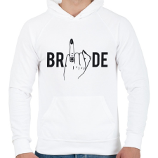 PRINTFASHION Bride - Férfi kapucnis pulóver - Fehér férfi pulóver, kardigán