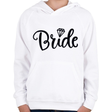 PRINTFASHION Bride - Gyerek kapucnis pulóver - Fehér