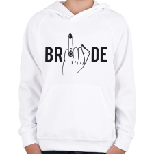 PRINTFASHION Bride - Gyerek kapucnis pulóver - Fehér gyerek pulóver, kardigán