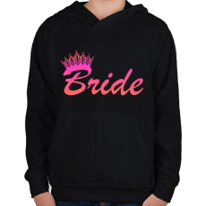 PRINTFASHION Bride - Gyerek kapucnis pulóver - Fekete