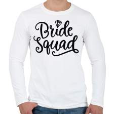PRINTFASHION Bride Squad - Férfi hosszú ujjú póló - Fehér férfi póló