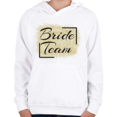PRINTFASHION bride team - Gyerek kapucnis pulóver - Fehér