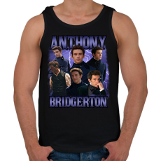 PRINTFASHION Bridgerton Anthony - Férfi atléta - Fekete