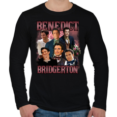 PRINTFASHION Bridgerton Benedict - Férfi hosszú ujjú póló - Fekete