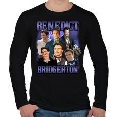 PRINTFASHION Bridgerton Benedict - Férfi hosszú ujjú póló - Fekete