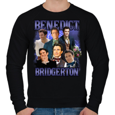 PRINTFASHION Bridgerton Benedict - Férfi pulóver - Fekete férfi pulóver, kardigán