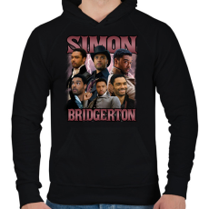 PRINTFASHION Bridgerton Simon - Férfi kapucnis pulóver - Fekete