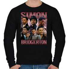 PRINTFASHION Bridgerton Simon - Férfi pulóver - Fekete