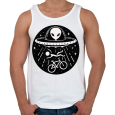 PRINTFASHION Bringás vs. UFO - Férfi atléta - Fehér