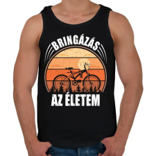 PRINTFASHION Bringázás az életem - Férfi atléta - Fekete atléta, trikó