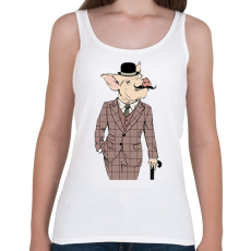 PRINTFASHION British style Pig - Női atléta - Fehér