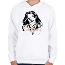 PRINTFASHION britney spears dream2 - Gyerek kapucnis pulóver - Fehér gyerek pulóver, kardigán