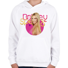 PRINTFASHION britney spears - Gyerek kapucnis pulóver - Fehér