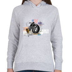 PRINTFASHION Brix Comptech - Női kapucnis pulóver - Sport szürke