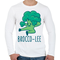 PRINTFASHION Brocco Lee - Férfi hosszú ujjú póló - Fehér