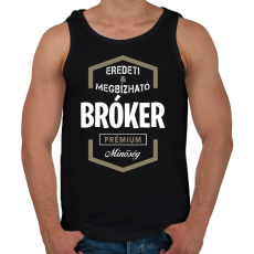 PRINTFASHION Bróker prémium minőség - Férfi atléta - Fekete