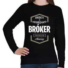 PRINTFASHION Bróker prémium minőség - Női pulóver - Fekete női pulóver, kardigán