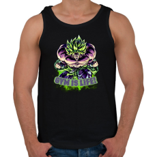PRINTFASHION Broly, Edzős minta (Dragon Ball) - Férfi atléta - Fekete