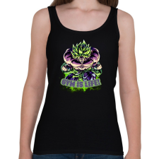 PRINTFASHION Broly, Edzős minta (Dragon Ball) - Női atléta - Fekete női trikó