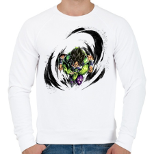 PRINTFASHION Broly - Férfi pulóver - Fehér férfi pulóver, kardigán