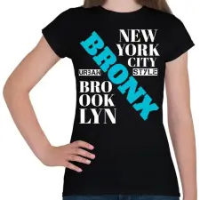 PRINTFASHION bronx nyc - Női póló - Fekete női póló