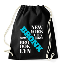 PRINTFASHION bronx nyc - Sportzsák, Tornazsák - Fekete tornazsák