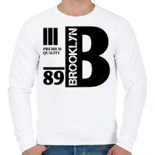 PRINTFASHION Brooklyn premium quality 89 - Férfi pulóver - Fehér férfi pulóver, kardigán