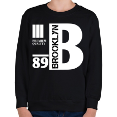 PRINTFASHION Brooklyn premium quality 89 - Gyerek pulóver - Fekete