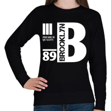 PRINTFASHION Brooklyn premium quality 89 - Női pulóver - Fekete női pulóver, kardigán