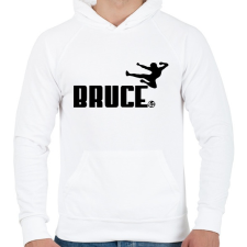 PRINTFASHION Bruce - Férfi kapucnis pulóver - Fehér férfi pulóver, kardigán