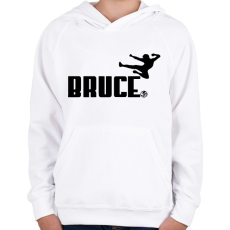 PRINTFASHION Bruce - Gyerek kapucnis pulóver - Fehér